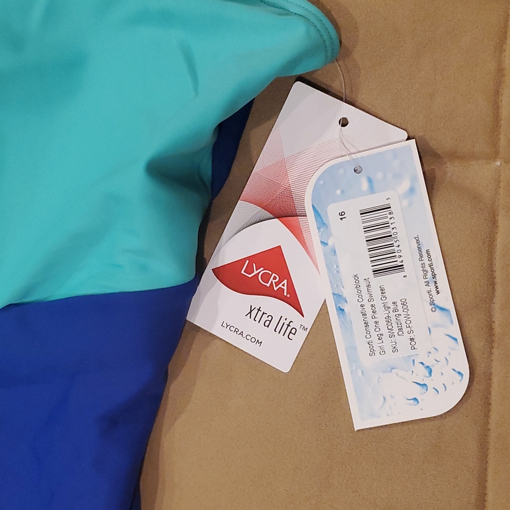 2 Sporti size 16 bathingsuit one with tag - Picture 4 of 4